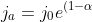 j_a=j_0e^{(1-\alpha)f\eta}\; \; \; \; \; \; \; \; 56